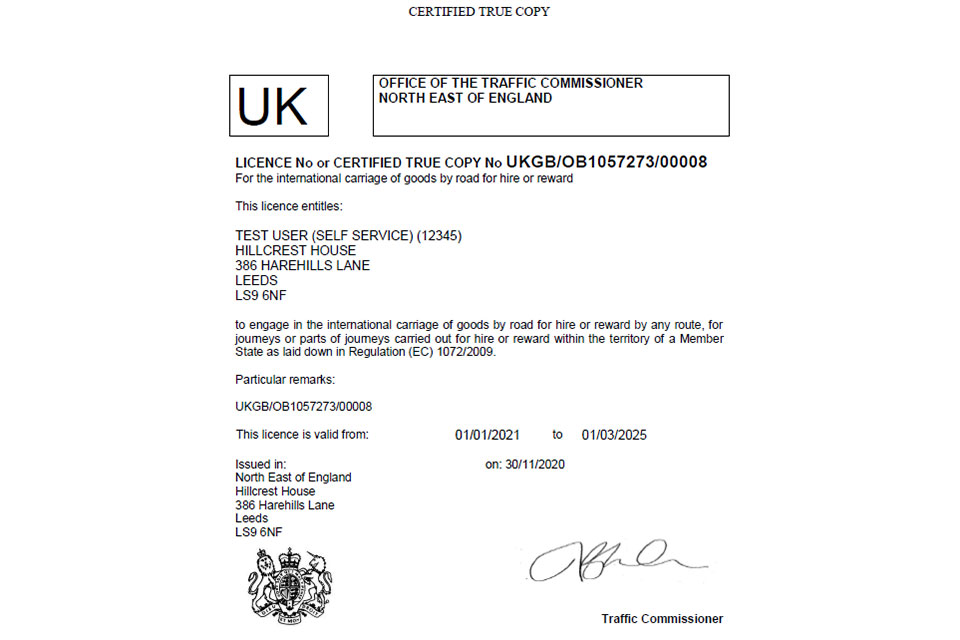 UK Licence for the Community